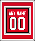 Canada Men's Hockey Nameplate & Number (Back) Combined - 2014 Olympics Road Red - Triple Mat 2