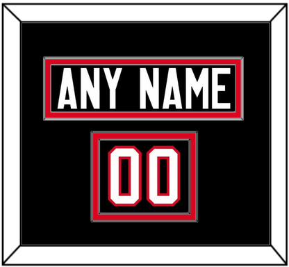 Canada Men’s Hockey Nameplate & Number (Shoulder) - 2014 Olympics Alternate Black - Signature Tier 2