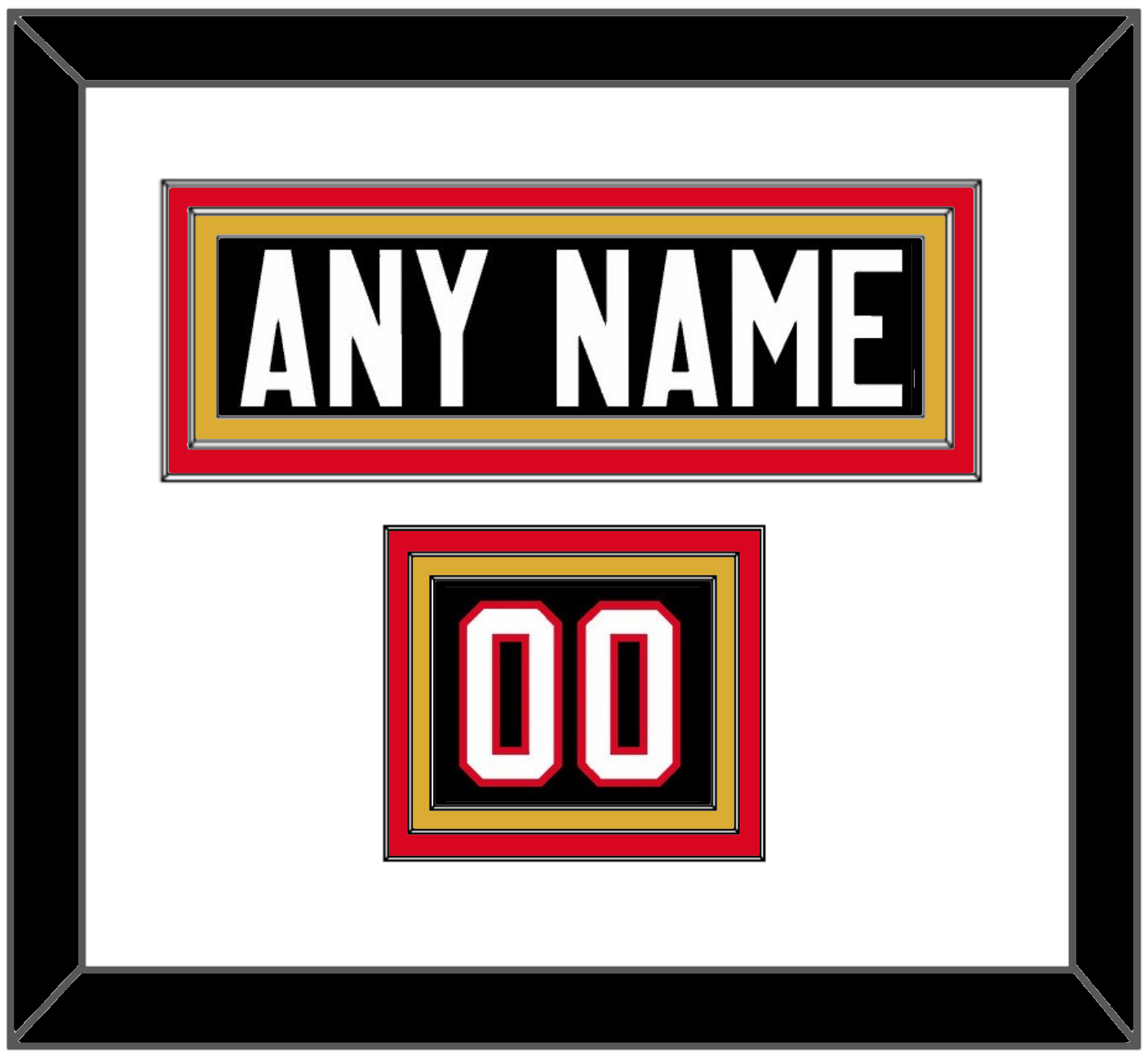 Canada Men’s Hockey Nameplate & Number (Shoulder) - 2014 Olympics Alternate Black - Premier Tier 2