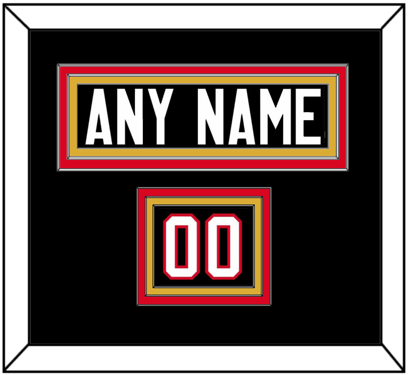 Canada Men’s Hockey Nameplate & Number (Shoulder) - 2014 Olympics Alternate Black - Premier Tier 3