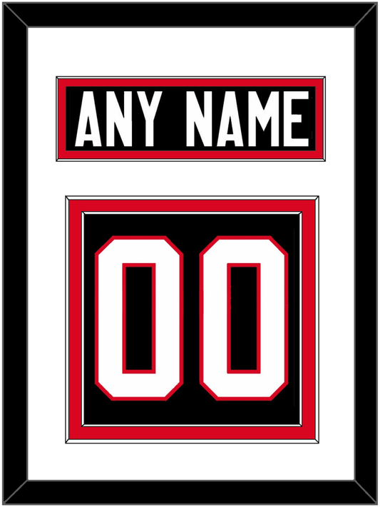 Canada Men's Hockey Nameplate & Number (Back) - 2014 Olympics Alternate Black - Signature Tier 1