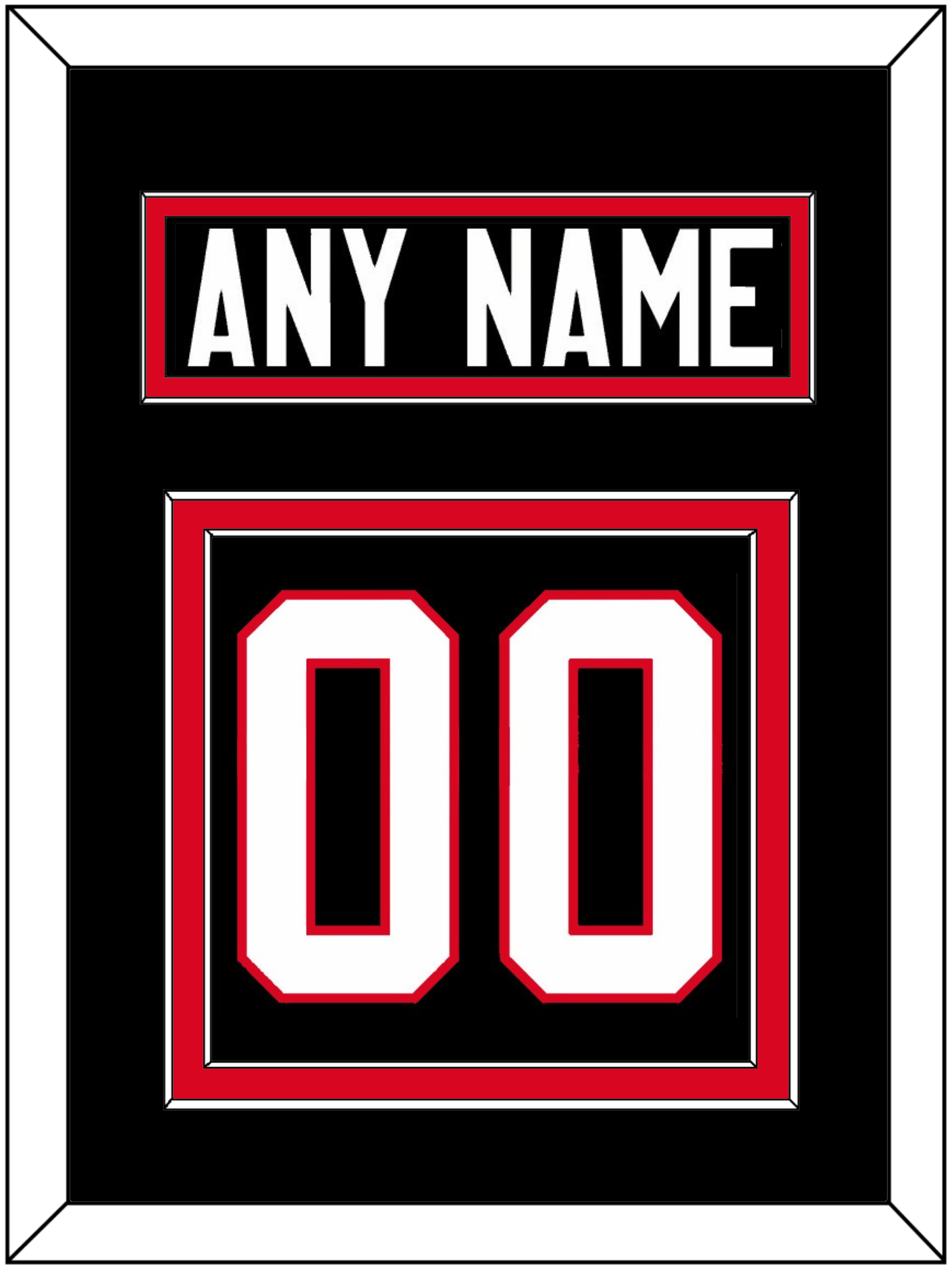 Canada Men’s Hockey Nameplate & Number (Back) - 2014 Olympics Alternate Black - Signature Tier 2