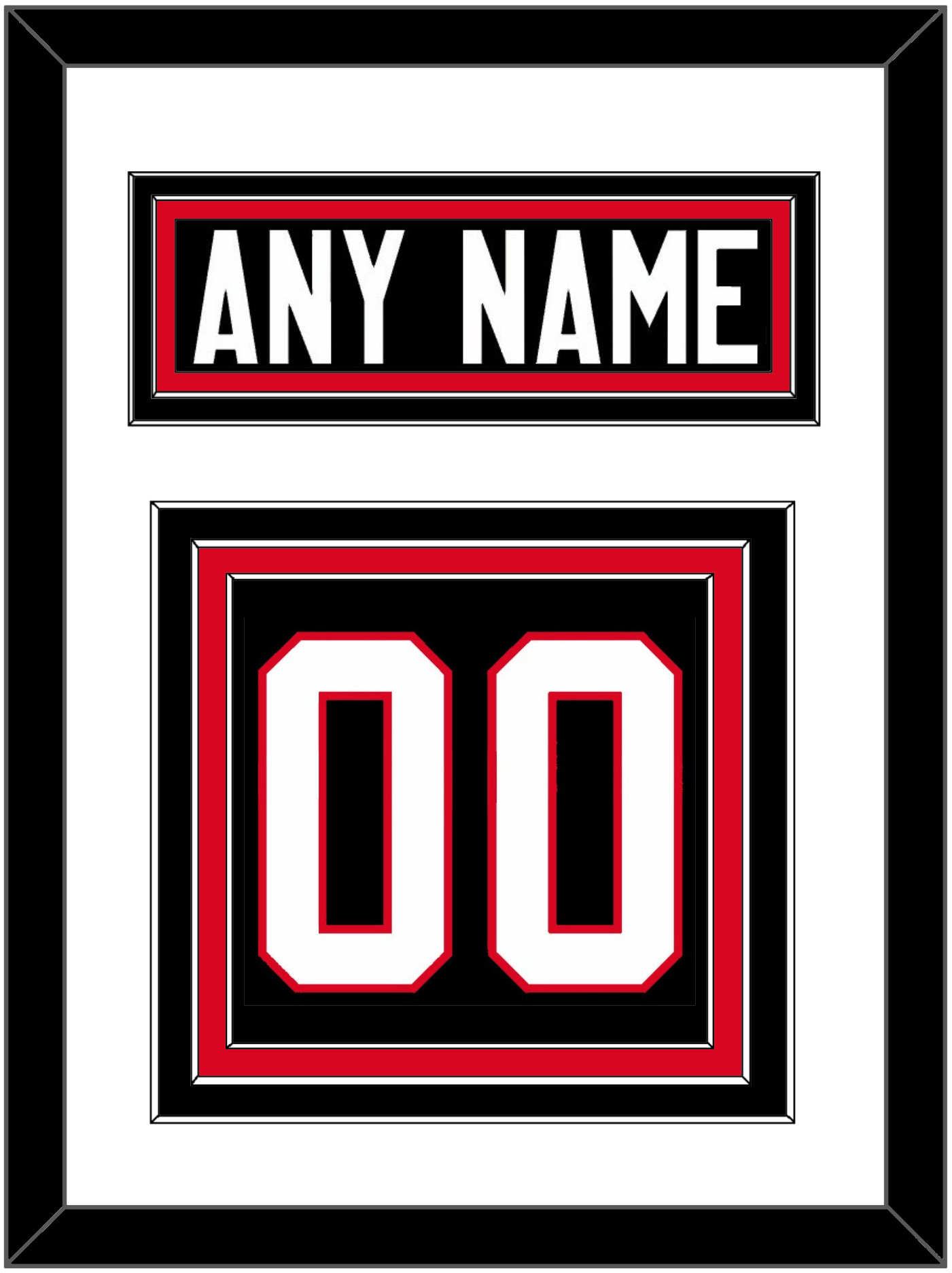 Canada Men's Hockey Nameplate & Number (Back) - 2014 Olympics Alternate Black - Premier Tier 1