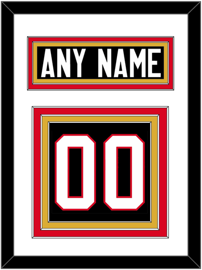 Canada Men's Hockey Nameplate & Number (Back) - 2014 Olympics Alternate Black - Premier Tier 2