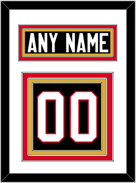 Canada Men's Hockey Nameplate & Number (Back) - 2014 Olympics Alternate Black - Premier Tier 2