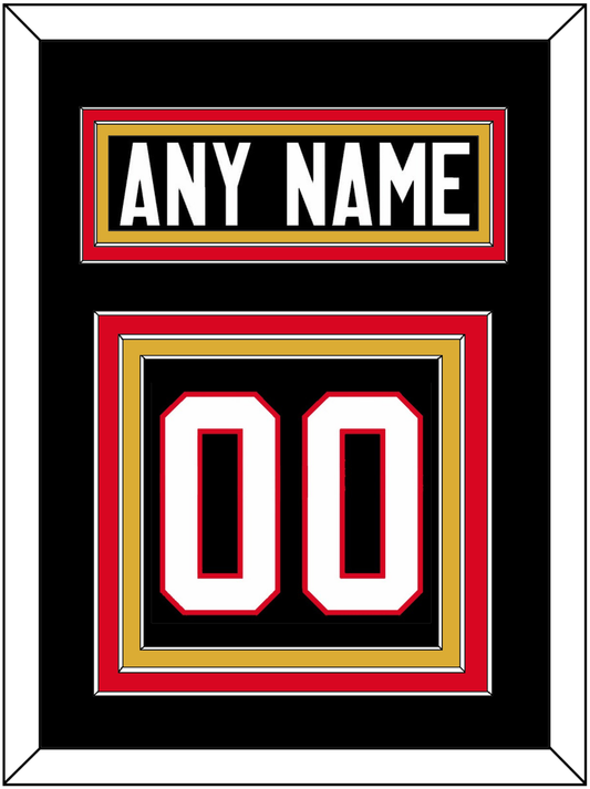 Canada Men's Hockey Nameplate & Number (Back) - 2014 Olympics Alternate Black - Premier Tier 4