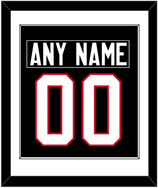 Canada Men's Hockey Nameplate & Number (Back) Combined - 2014 Olympics Alternate Black - Essential Tier 1