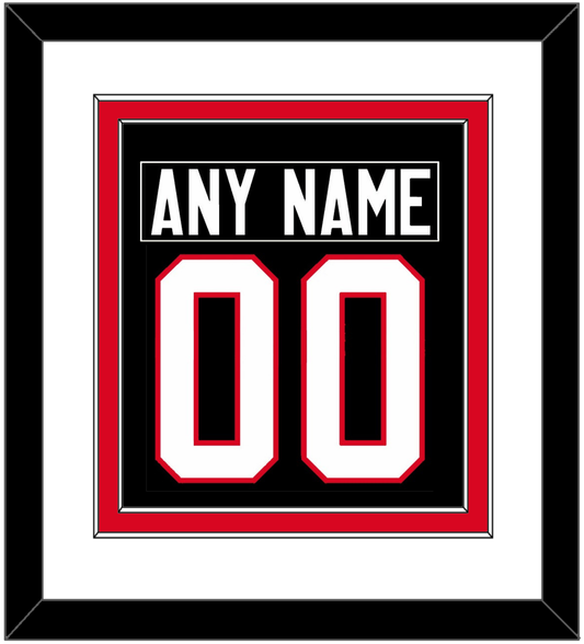 Canada Men's Hockey Nameplate & Number (Back) Combined - 2014 Olympics Alternate Black - Signature Tier 1