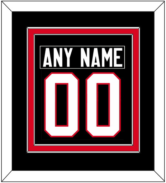 Canada Men's Hockey Nameplate & Number (Back) Combined - 2014 Olympics Alternate Black - Signature Tier 2