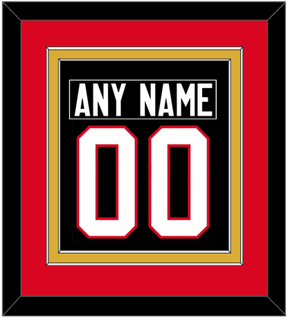 Canada Men's Hockey Nameplate & Number (Back) Combined - 2014 Olympics Alternate Black - Signature Tier 3