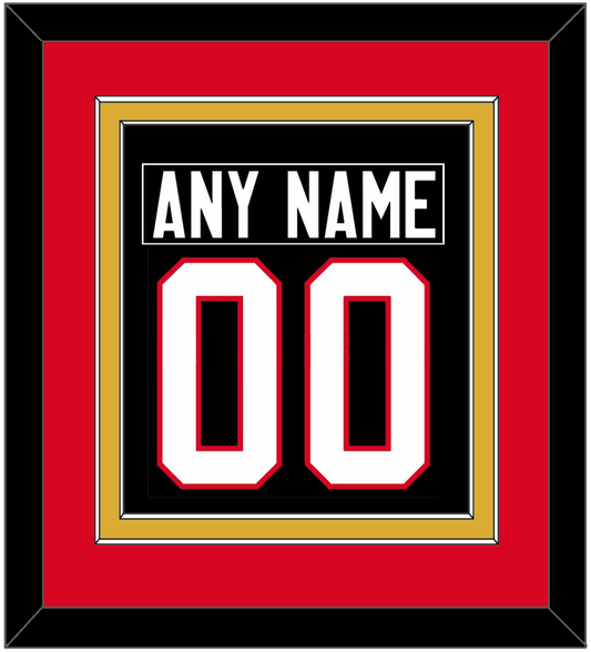 Canada Men's Hockey Nameplate & Number (Back) Combined - 2014 Olympics Alternate Black - Signature Tier 3