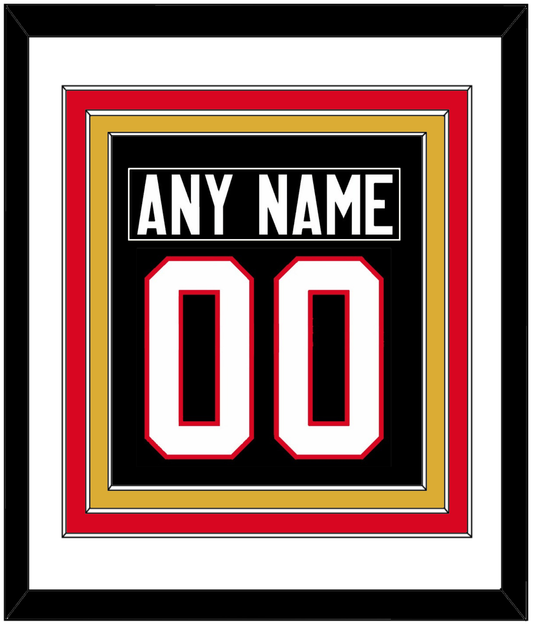 Canada Men's Hockey Nameplate & Number (Back) Combined - 2014 Olympics Alternate Black - Premier Tier 2