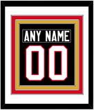 Canada Men's Hockey Nameplate & Number (Back) Combined - 2014 Olympics Alternate Black - Triple Mat 2