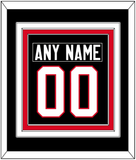 Canada Men's Hockey Nameplate & Number (Back) Combined - 2014 Olympics Alternate Black - Triple Mat 3