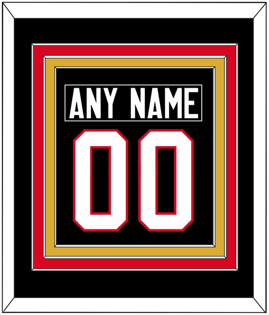 Canada Men's Hockey Nameplate & Number (Back) Combined - 2014 Olympics Alternate Black - Premier Tier 4