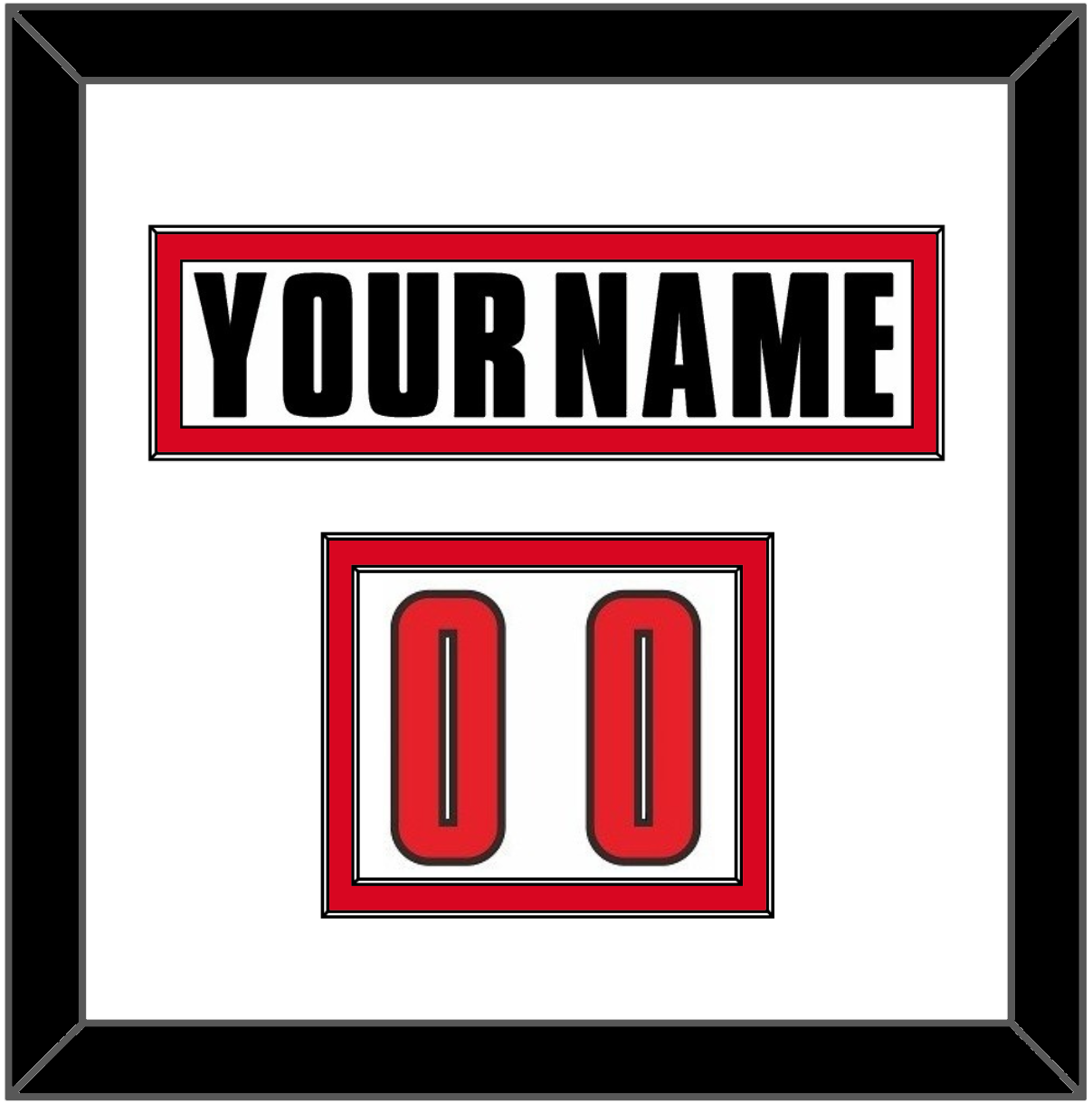 Canada Men’s Hockey Nameplate & Number (Shoulder) - 2002 Olympics Home White - Signature Tier 1