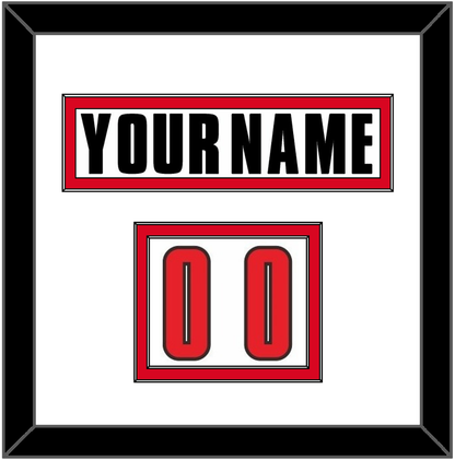 Canada Men’s Hockey Nameplate & Number (Shoulder) - 2002 Olympics Home White - Signature Tier 1