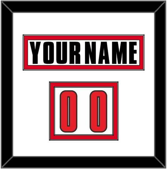 Canada Men’s Hockey Nameplate & Number (Shoulder) - 2002 Olympics Home White - Signature Tier 1