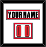 Canada Men’s Hockey Nameplate & Number (Shoulder) - 2002 Olympics Home White - Double Mat 1