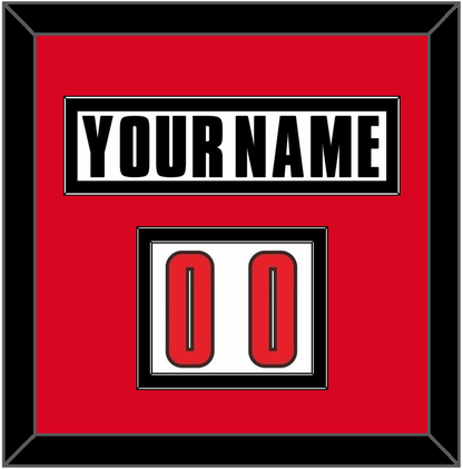 Canada Men’s Hockey Nameplate & Number (Shoulder) - 2002 Olympics Home White - Signature Tier 2