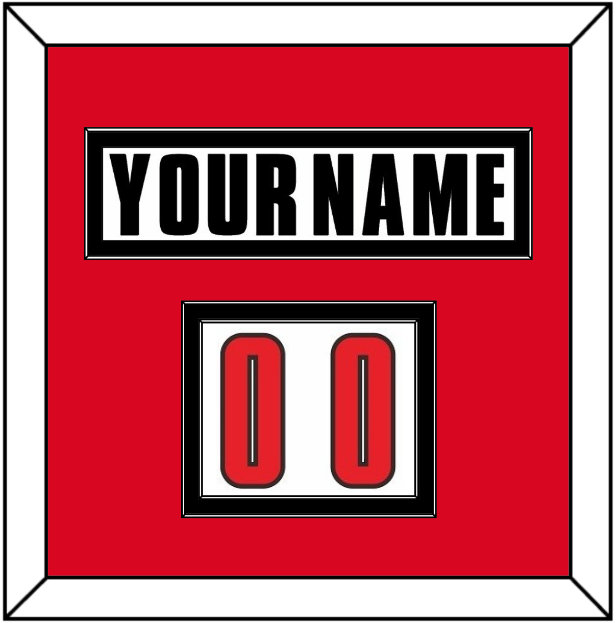 Canada Men’s Hockey Nameplate & Number (Shoulder) - 2002 Olympics Home White - Signature Tier 2