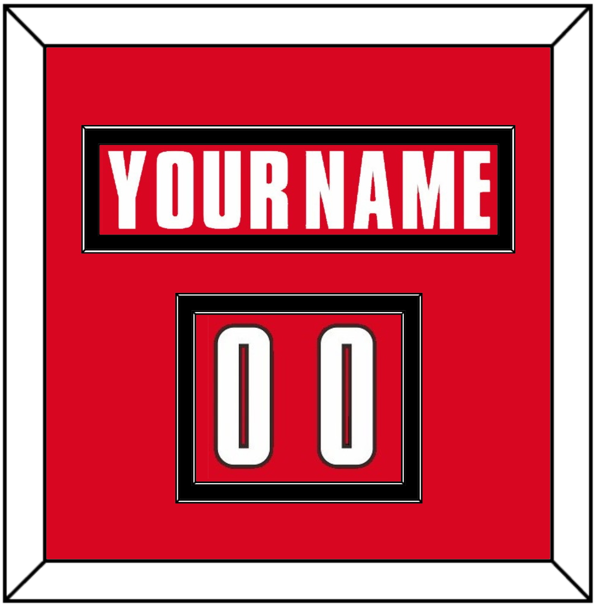 Canada Men’s Hockey Nameplate & Number (Shoulder) - 2002 Olympics Road Red - Signature Tier 2