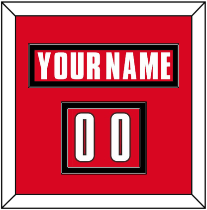 Canada Men’s Hockey Nameplate & Number (Shoulder) - 2002 Olympics Road Red - Signature Tier 2