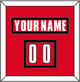 Canada Men’s Hockey Nameplate & Number (Shoulder) - 2002 Olympics Road Red - Double Mat 2