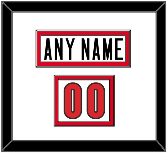 Canada Men’s Hockey Nameplate & Number (Shoulder) - 2006 Olympics Home White - Signature Tier 1