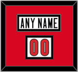 Canada Men’s Hockey Nameplate & Number (Shoulder) - 2006 Olympics Home White - Double Mat 2