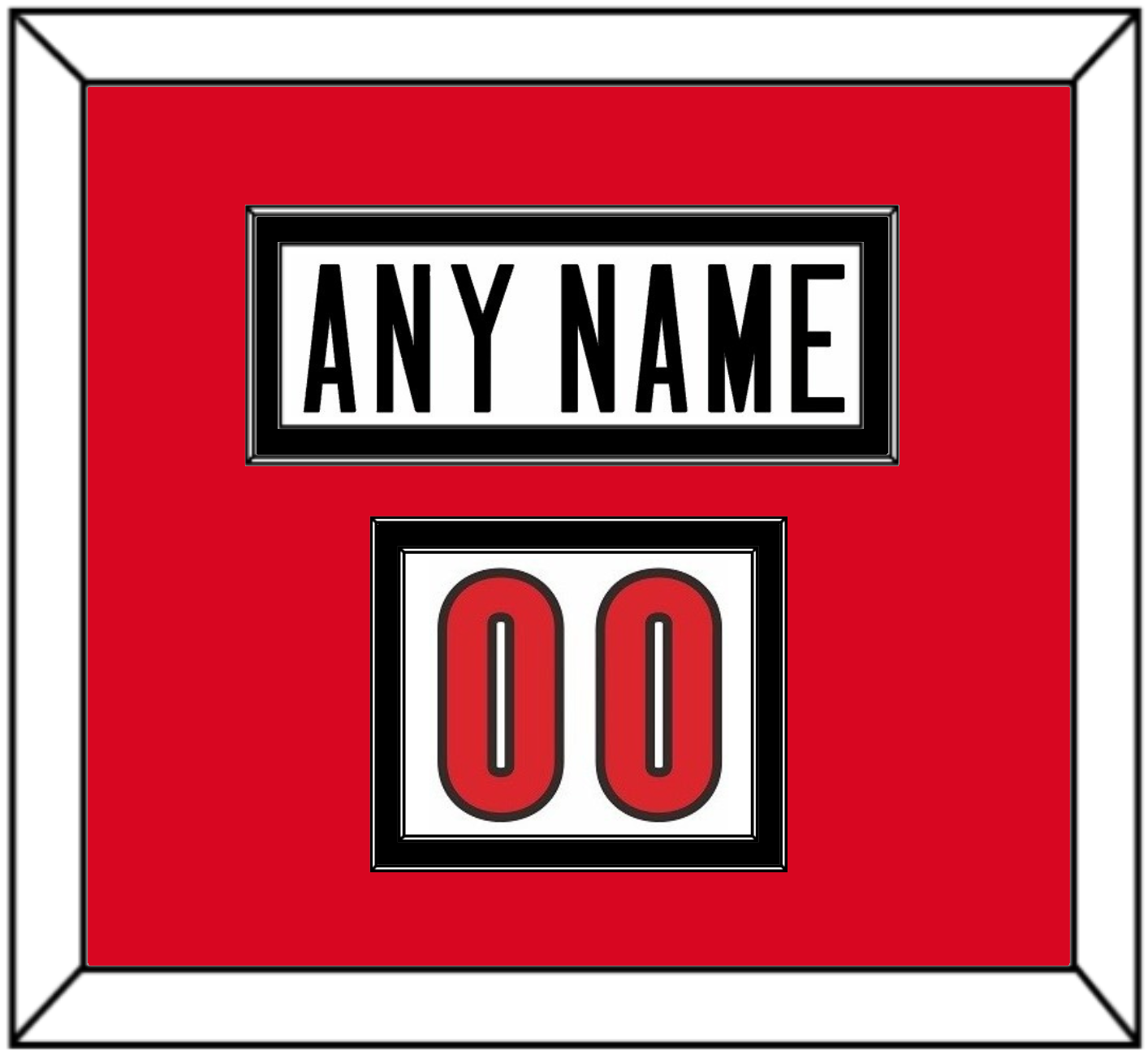 Canada Men’s Hockey Nameplate & Number (Shoulder) - 2006 Olympics Home White - Signature Tier 2