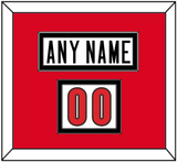 Canada Men’s Hockey Nameplate & Number (Shoulder) - 2006 Olympics Home White - Double Mat 2