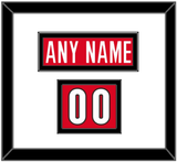 Canada Men’s Hockey Nameplate & Number (Shoulder) - 2006 Olympics Road Red - Double Mat 1