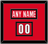 Canada Men’s Hockey Nameplate & Number (Shoulder) - 2006 Olympics Road Red - Double Mat 2