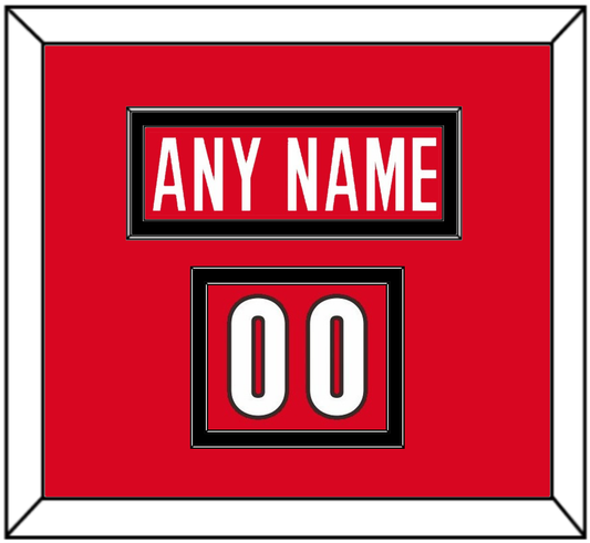 Canada Men’s Hockey Nameplate & Number (Shoulder) - 2006 Olympics Road Red - Signature Tier 2