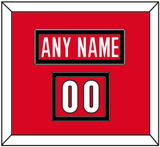 Canada Men’s Hockey Nameplate & Number (Shoulder) - 2006 Olympics Road Red - Double Mat 2