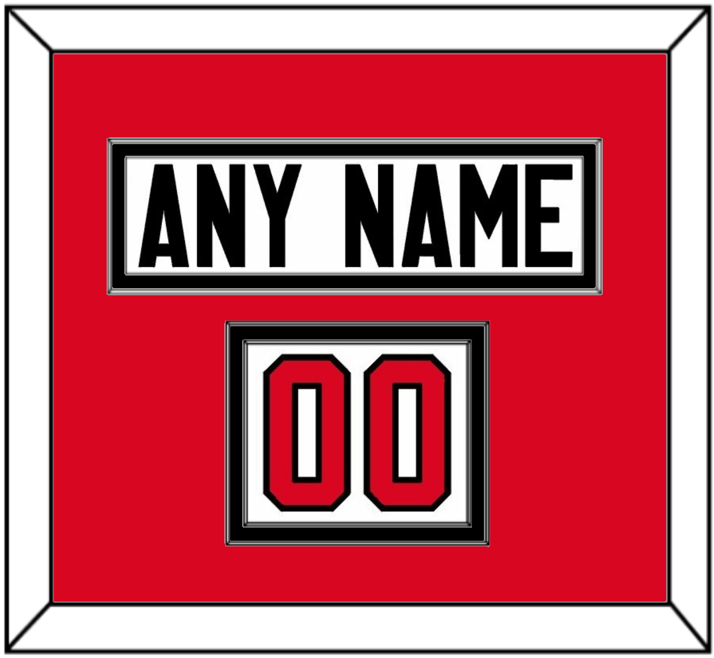 Canada Men’s Hockey Nameplate & Number (Shoulder) - 2014 Olympics Home White - Signature Tier 2