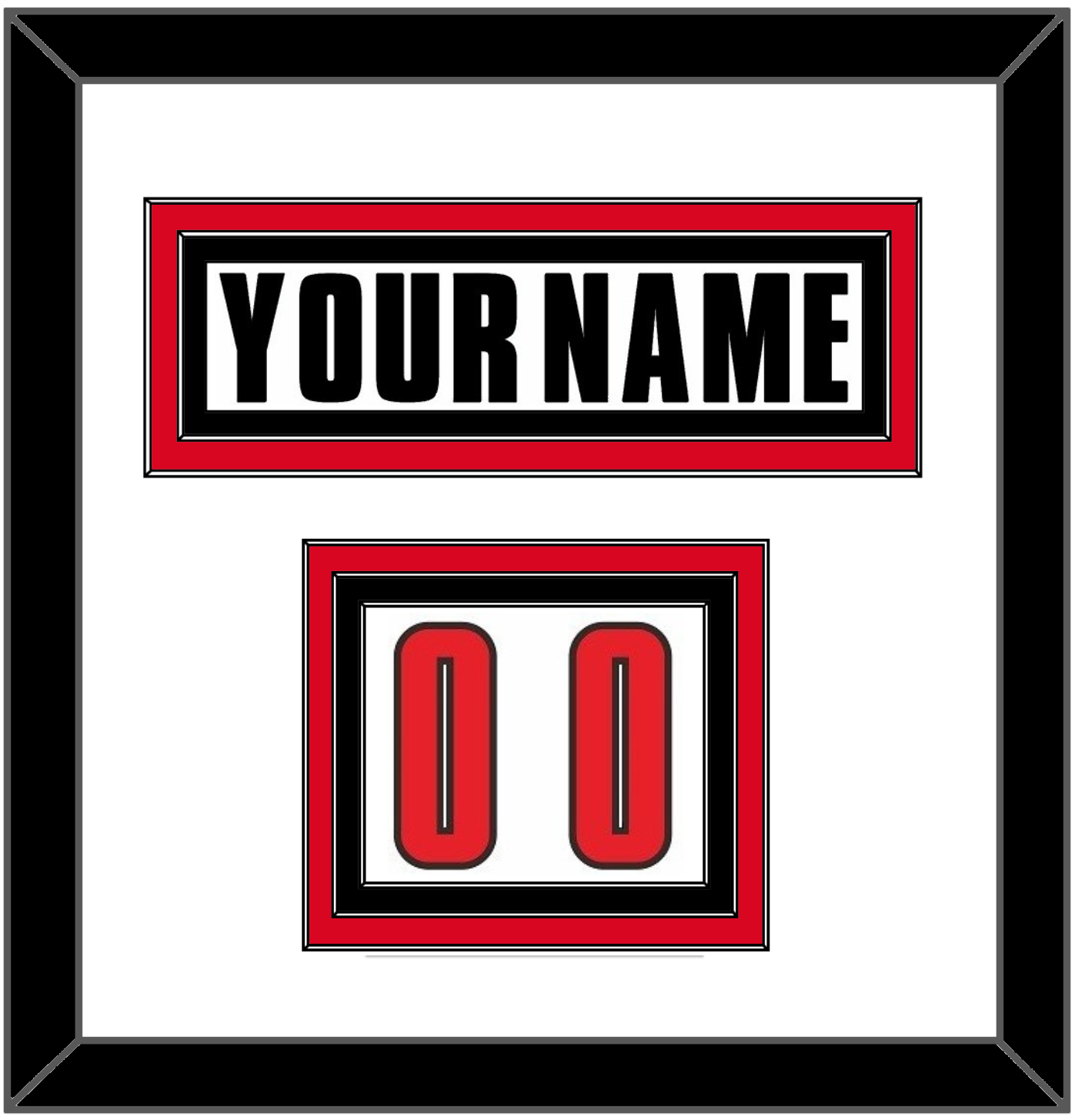 Canada Men’s Hockey Nameplate & Number (Shoulder) - 2002 Olympics Home White - Premier Tier 1