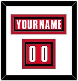 Canada Men’s Hockey Nameplate & Number (Shoulder) - 2002 Olympics Road Red - Triple Mat 1