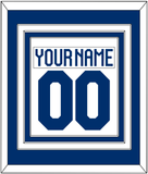 Finland Men's Hockey Nameplate & Number (Back) Combined - 2022 IIHF Home White - Triple Mat 1