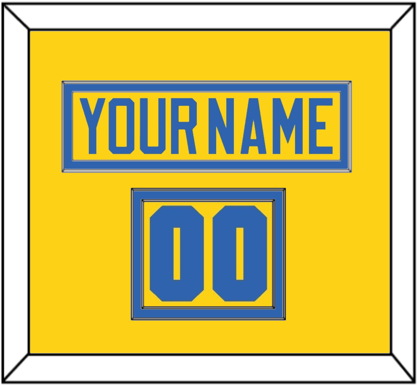 Sweden Men’s Hockey Nameplate & Number (Shoulder) - 2006 Olympics Home Gold - Signature Tier 2