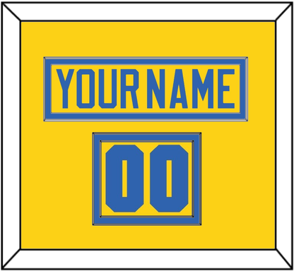 Sweden Men’s Hockey Nameplate & Number (Shoulder) - 2006 Olympics Home Gold - Signature Tier 2
