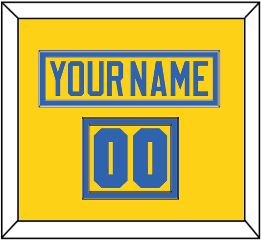 Sweden Men’s Hockey Nameplate & Number (Shoulder) - 2006 Olympics Home Gold - Signature Tier 2