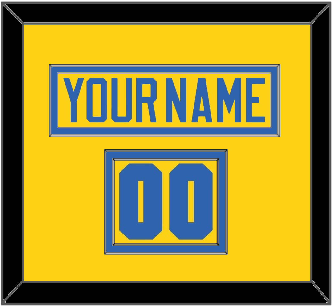 Sweden Men’s Hockey Nameplate & Number (Shoulder) - 2006 Olympics Home Gold - Signature Tier 2