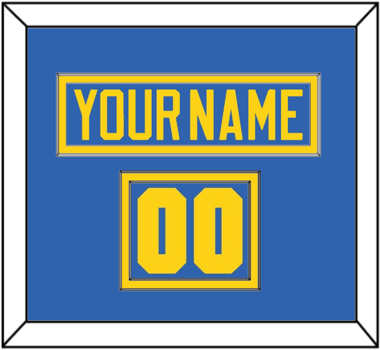 Sweden Men’s Hockey Nameplate & Number (Shoulder) - 2006 Olympics Road Blue - Signature Tier 2