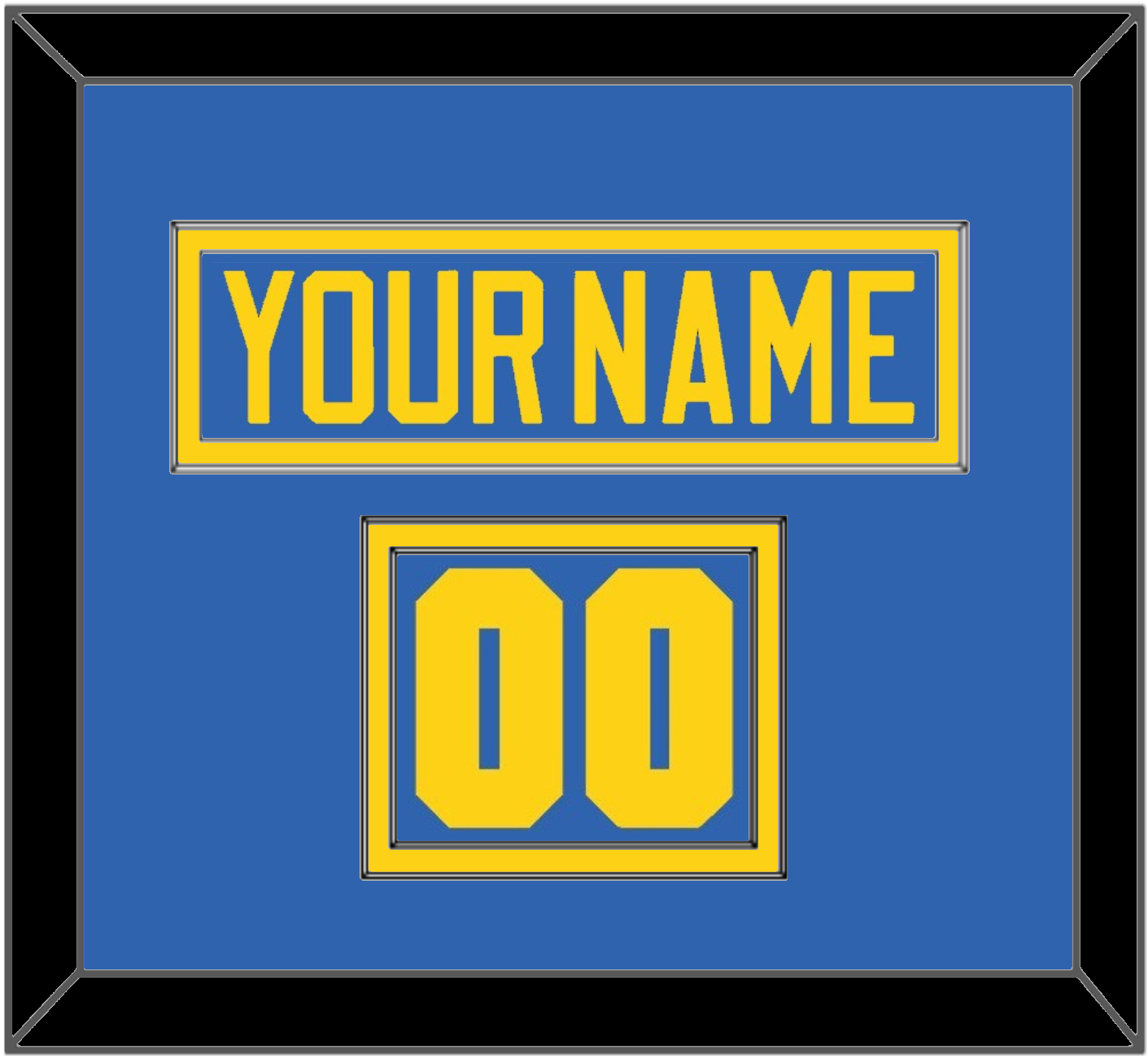 Sweden Men’s Hockey Nameplate & Number (Shoulder) - 2006 Olympics Road Blue - Signature Tier 2