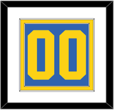 Sweden Men’s Hockey Number - 2006 Olympics Road Blue - Double Mat 1