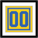 Sweden Men’s Hockey Number - 2006 Olympics Home Gold - Triple Mat 1