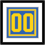 Sweden Men’s Hockey Number - 2006 Olympics Road Blue - Triple Mat 1