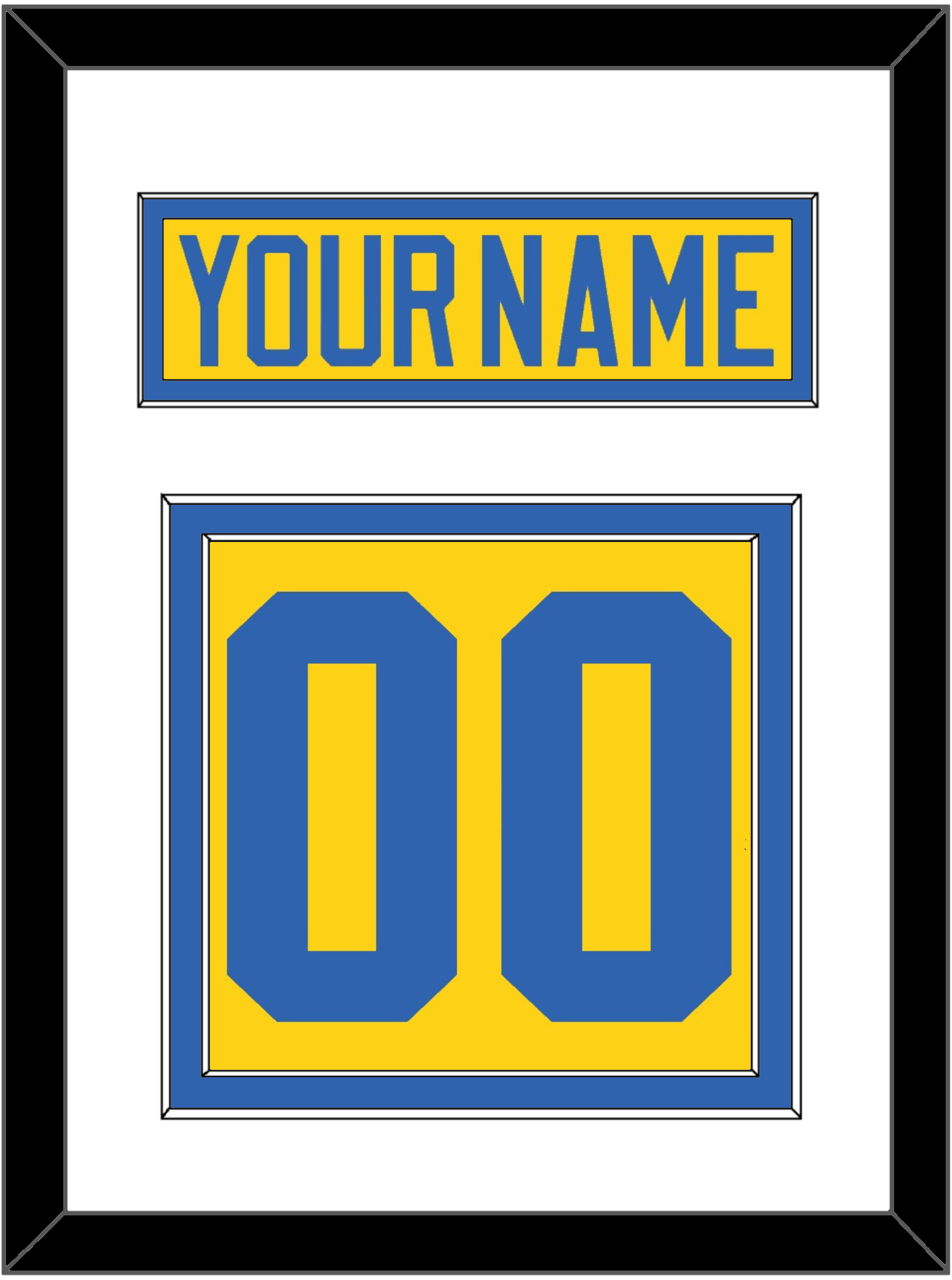 Sweden Men's Hockey Nameplate & Number (Back) - 2006 Olympics Home Gold - Signature Tier 1